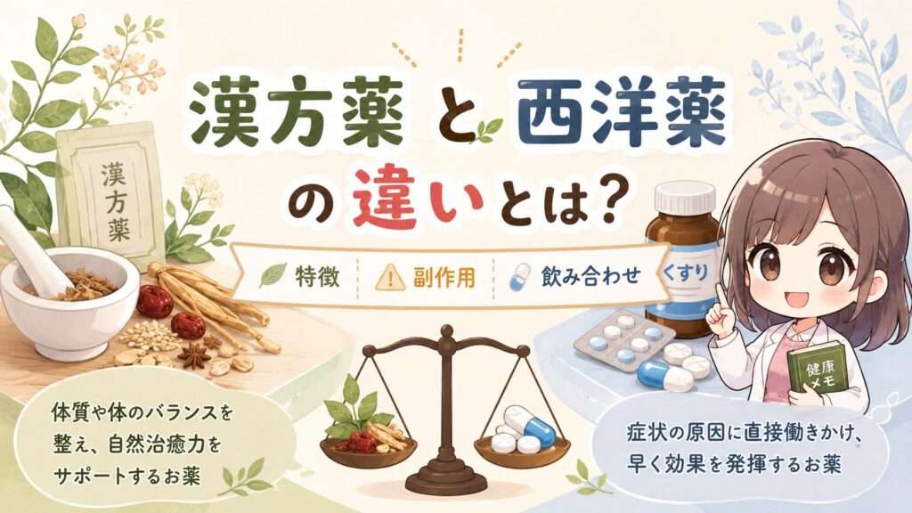 漢方薬と西洋薬の違いとは？特徴・副作用・飲み合わせを解説