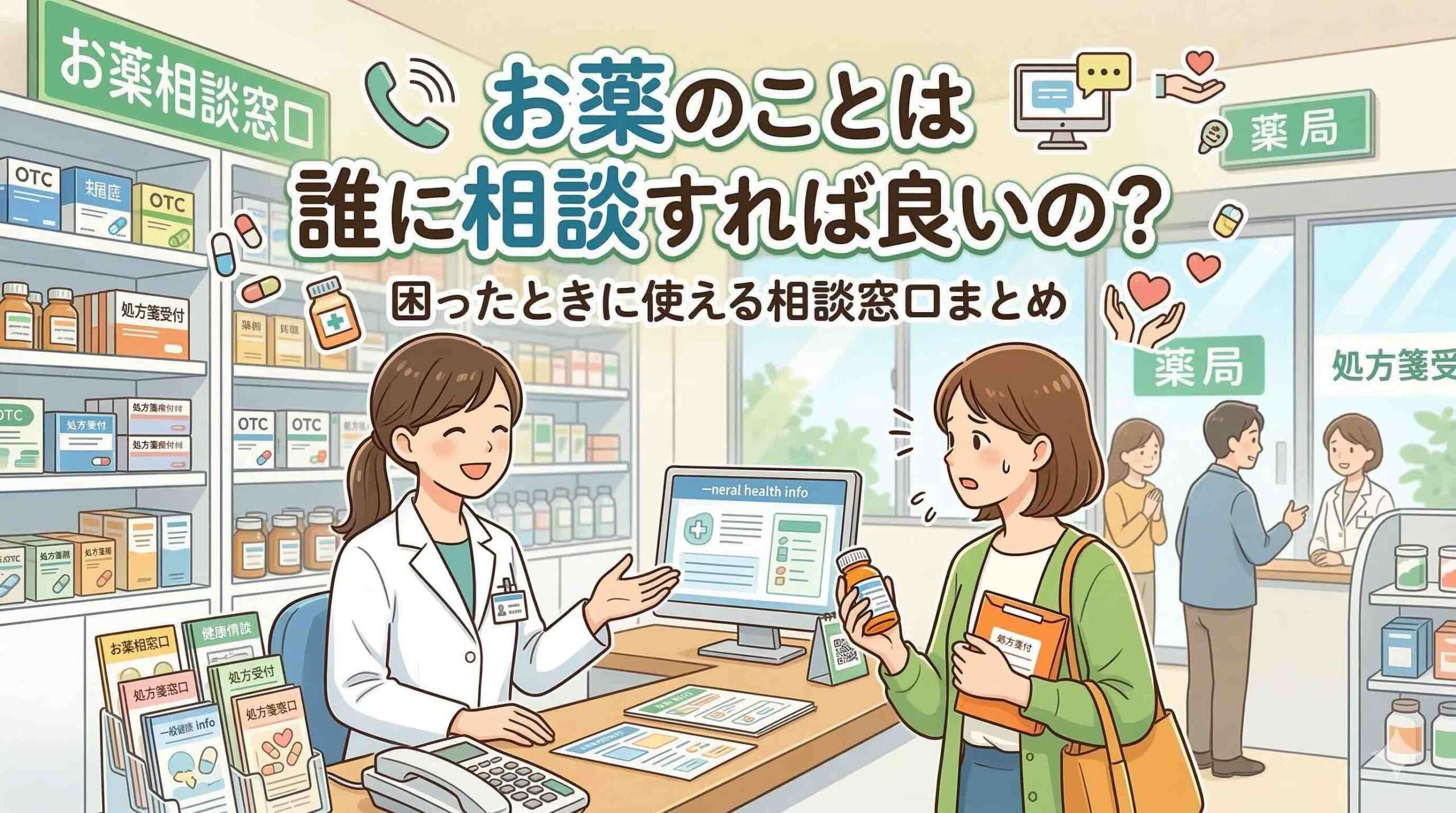 お薬のことは誰に相談すれば良いの？困ったときに使える相談窓口まとめ