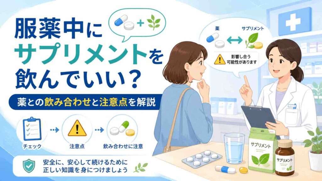 服薬中にサプリメントを飲んでいい？薬との飲み合わせと注意点を解説