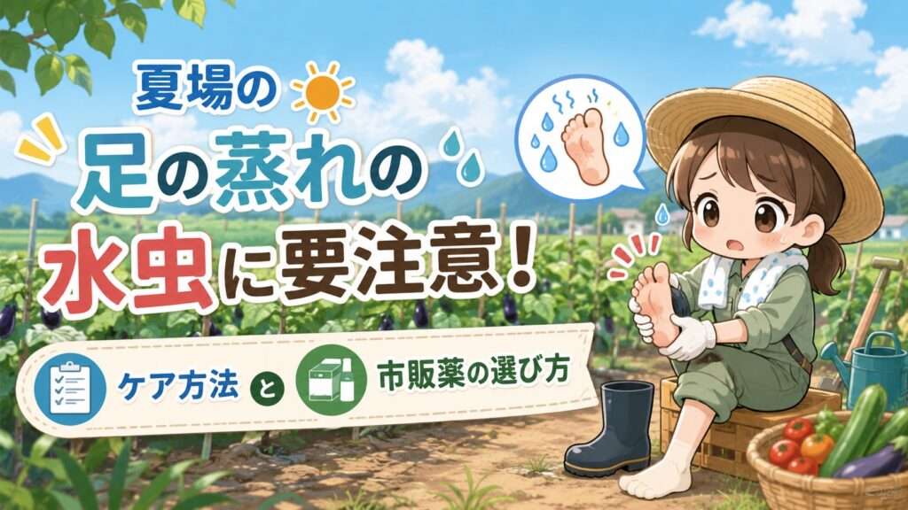 夏場の足の蒸れの水虫に要注意!ケア方法と市販薬の選び方